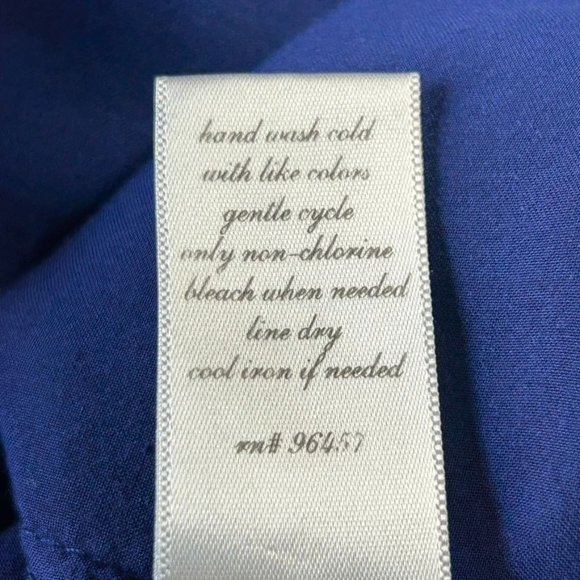 buttons Sleeveless Lace Accent Flowy Top in Blue - Size XS - Picture 6 of 6